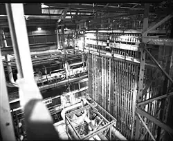 Dozens of pipes, like a giant organ