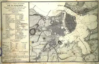 A mostly black-and-white map depicting several regions of a city