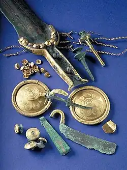 Grave goods from the Håga mound, c. 1000 BC