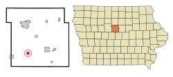 Location of Stanhope, Iowa