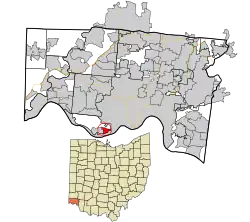 Location in Hamilton County and the state of Ohio.