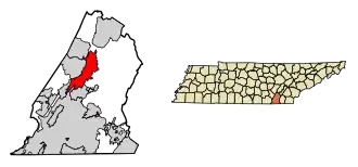 Location of Soddy-Daisy in Hamilton County, Tennessee