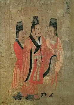 Emperor Zhao of Han with a red bixi.
