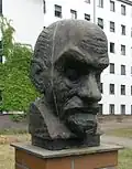Bronze bust of Oskar Vogt located in the biomedical Berlin-Buch Campus at the former Institute for Brain Research.