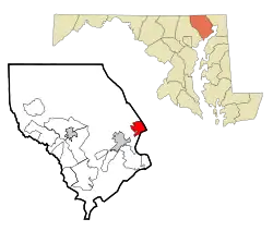 Location in Harford County and Maryland