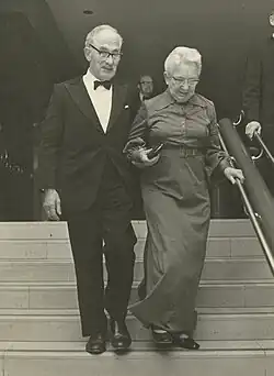 Harry and Flora Slack leaving a black-tie event in Glasgow