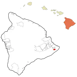 Location in Hawaiʻi County and the state of Hawaii 1km 0.6miles E r u p t i o n F i s s u r e s    