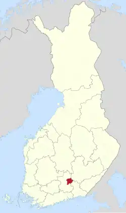 Location of Heinola in Finland