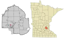 Location of Minnetonka Beach within Hennepin County, Minnesota