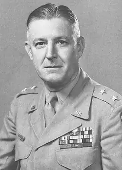 1947 black and white photo of Major General Herbert L. Earnest in dress uniform, facing slightly right, looking straight ahead.