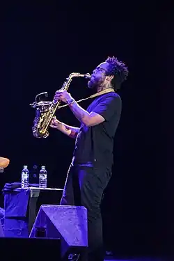 Martin performing in 2017