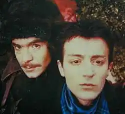 Central figures of Heroji, Milutin Petrović (left) and Vladimir Đurić (right), in 1988