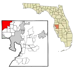 Location in Hillsborough County and the state of Florida
