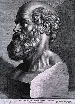 Image 25Hippocrates (c. 460–370 BCE). Known as the "father of medicine". (from History of medicine)