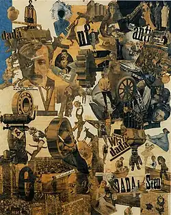 Hannah Höch, Cut with the Kitchen Knife through the Last Epoch of Weimar Beer-Belly Culture in Germany, 1919, collage of pasted papers, 90×144 cm, Nationalgalerie, Staatliche Museen zu Berlin
