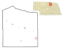 Location of Ewing, Nebraska