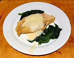 Chicken Florentine, meaning with spinach