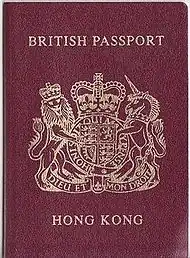 1997 Hong Kong BDTC passport