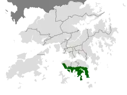 Location of Southern District within Hong Kong
