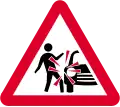 Pedestrian accident blackspot ahead - Hong Kong road sign
