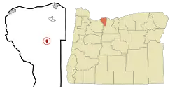 Location of Parkdale, Oregon