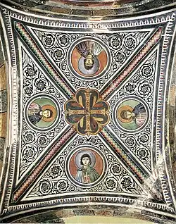 Fresco of the interior depicting martyrs