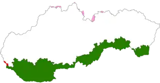 Map of the Autonomous Lands of Slovakia