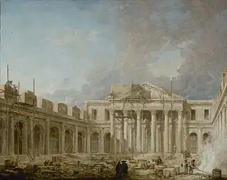 École de Chirurgie Under Construction (1773), 76 x 91.5 cm., Musée Carnavalet
