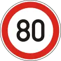 C-033-80 Speed limit (80 km/h)