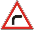 A-002 Dangerous curve to right