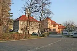 Husovo Square with the old town hall