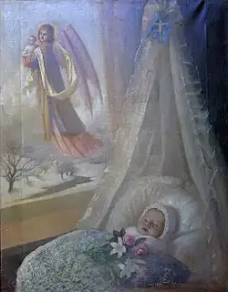 Painting by Adolphe Tassin (1852-1923) whose died at 3 days old (1889).