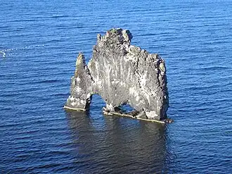 Hvítserkur at full sea