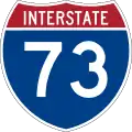 Interstate 73 marker