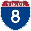 Interstate 8 marker