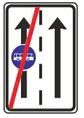 End of bus lane