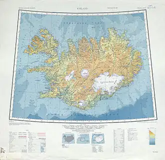 map of Iceland