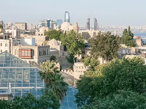 Icherisheher Metro Station and Panoramic View of Old Town