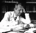 In his office at the anthropology institute