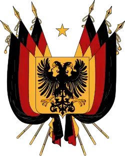 Coat of arms of the short-lived German Empire (1848–49); the German Confederation used a similar eagle.