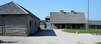 View from inside Fort Michilimackinac