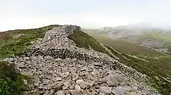 Remains of dry-stone fortifications at Tre'r Ceiri hillfort, Gwynedd[59]