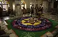 An Elaborate Rangoli inside the Temple during Shatakalash puja.