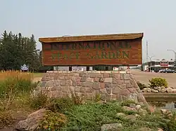 Entrance sign.