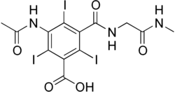 Skeletal formula of ioglicic acid