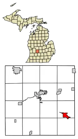 Location of Portland, Michigan