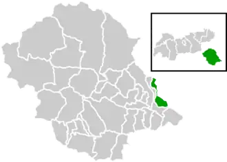 Location within Lienz district
