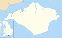 Maps of castles in England by county: B–K is located in Isle of Wight