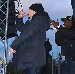 Ison & Fille in Antiracism Demonstration in Kärrtorp on 22 December 2013.