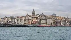 A view of Karaköy (historically known as Galata) with the Galata Bridge and Galata Tower